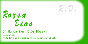 rozsa dios business card